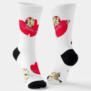 Valentinstag-Cupid-Besatzung-Socken Socken