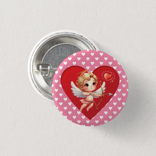Valentinstag Cupid Button (Vorne & Hinten)