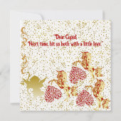 Valentinstag Cupid Gold Sparkasse Romantische Kart (Rückseite)