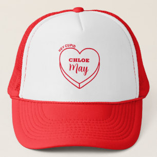 Valentinstag Cupid Heart Individuelle Name Truckerkappe