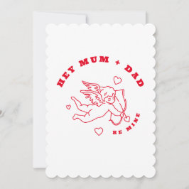 Valentinstag Cupid Heart Liebe Individuelle Name Feiertagskarte