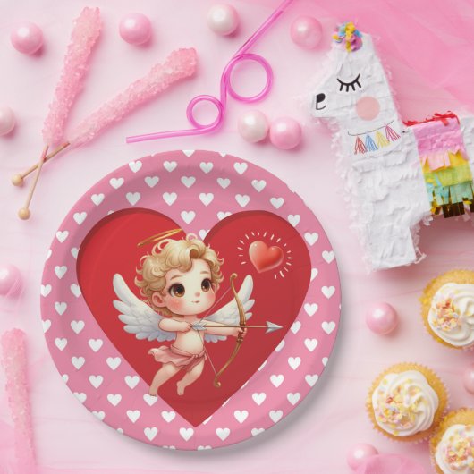 Valentinstag Cupid Pappteller (Party)
