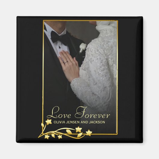 Valentinstag Custom Couple Foto Magnet (Vorne)