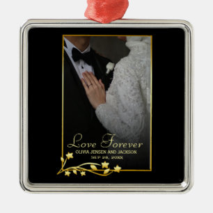 Valentinstag Custom Couple Foto Ornament Aus Metall