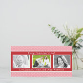 Valentinstag Custom Foto Cards Feiertagskarte (Stehend Vorderseite)