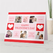 Valentinstag Custom Foto Collage Big Karte (Vorderseite)