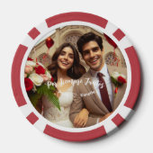 Valentinstag Custom Foto Spanisch Pokerchips (Rückseite)