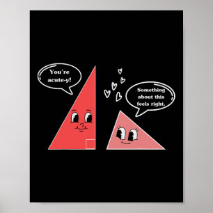 Valentinstag Cute Dreieck Math Witz Mathematiker M Poster