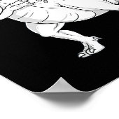 Valentinstag Dabbing Dinosaur T Rex Herzerkrankung Poster (Ecke)