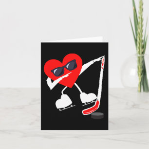 Valentinstag Dabbing Heart Hockey Stick Puck Boy Karte
