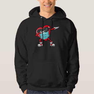 Valentinstag Dabbing Herzensfreude Mädchen Kind Hoodie