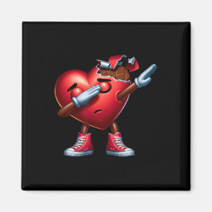 Valentinstag Dabbing Schokoladen Herz Design Magnet