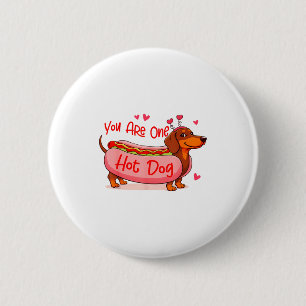 Valentinstag Dachshund Liebhaber Wiener Mama Du bi Button