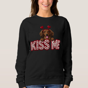 Valentinstag-Dachshund-Welpe Sweatshirt