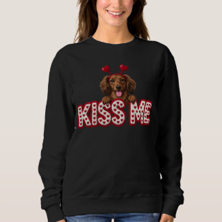 Valentinstag-Dachshund-Welpe Sweatshirt