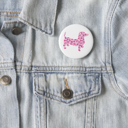 Valentinstag-Dackel Button (Beispiel)