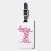 Valentinstag-Dackel Gepäckanhänger (Vorderseite vertikal)