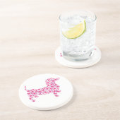 Valentinstag-Dackel Getränkeuntersetzer (Seite)