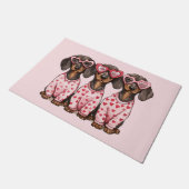 Valentinstag Dackel Hunde Fußmatte (Schrägansicht)