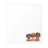 Valentinstag Dackel Hunde Notizblock (Vorderseite)