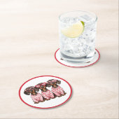 Valentinstag Dackel Hunde Runder Pappuntersetzer (Vor Ort)