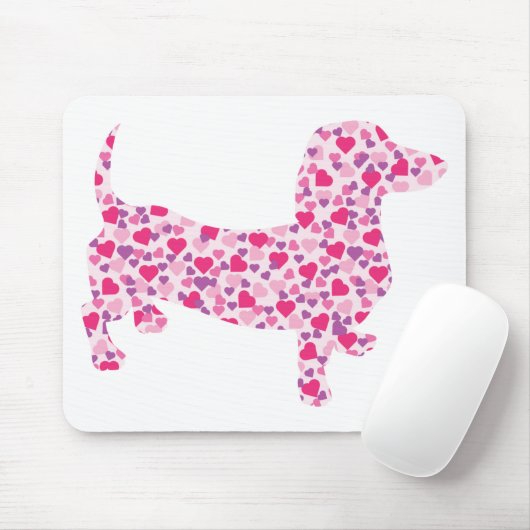 Valentinstag-Dackel Mousepad (Mit Mouse)