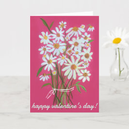 VALENTINSTAG Daisy Bouquet Pink Karte
