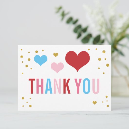 Valentinstag Dankeschön Karte (Stehend Vorderseite)