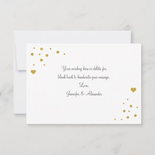 Valentinstag Dankeschön Karte (Rückseite)