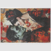 Valentinstag Decoupage Bride von Frankenstein Seidenpapier (Vorderseite)