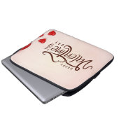 Valentinstag-Dekorationsbanner Laptopschutzhülle (Vorne Knopf)