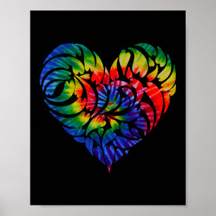 Valentinstag Dekorativ Abstrakt Stammes-Tie-Dye-He Poster