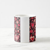 Valentinstag dekorative Herzkollage Kaffeetasse (Mittel)