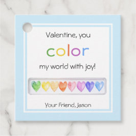 Valentinstag der Aquarellpalette Geschenkanhänger