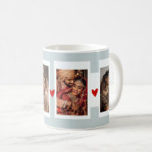 Valentinstag der Collage Tasse für vier Fotos (VorderseiteRechts)