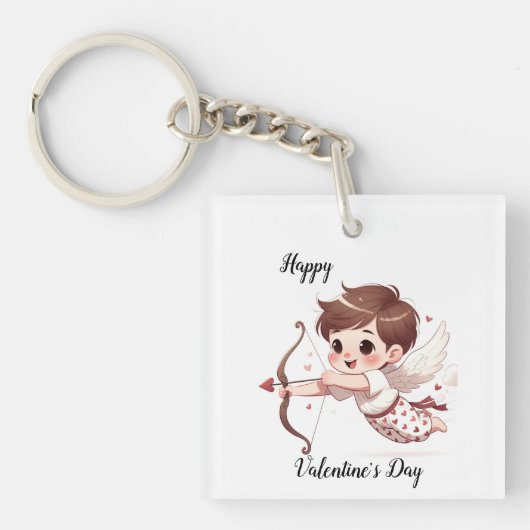 Valentinstag der Cupiden Schlüsselanhänger (Vorderseite)