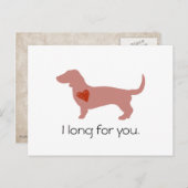 Valentinstag der Dackel Feiertagspostkarte (Vorne/Hinten)