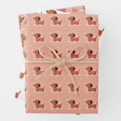 Valentinstag der Dackel Geschenkpapier Set (Beispiel)