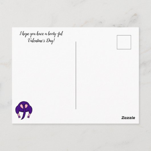 Valentinstag der Dackel Postkarte (Rückseite)