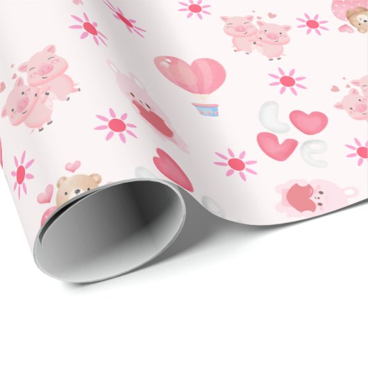 Valentinstag der Kinder Geschenkpapier (Rolleneckpunkt)