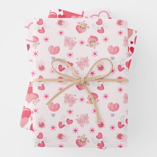 Valentinstag der Kinder Geschenkpapier Set (Beispiel)