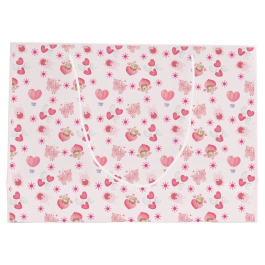 Valentinstag der Kinder Große Geschenktüte (Rückseite)