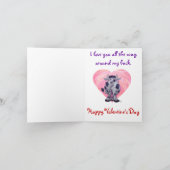 Valentinstag der Kuh Feiertagskarte (Innenseite)
