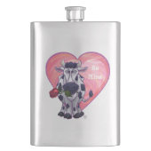 Valentinstag der Kuh Flachmann (Vorderseite)