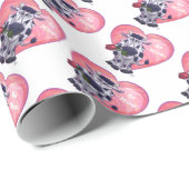 Valentinstag der Kuh Geschenkpapier (Rolleneckpunkt)