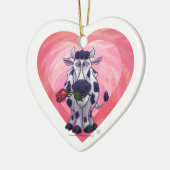 Valentinstag der Kuh Keramikornament (Links)