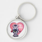 Valentinstag der Kuh Schlüsselanhänger (Vorne)