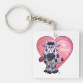 Valentinstag der Kuh Schlüsselanhänger (Vorderseite)