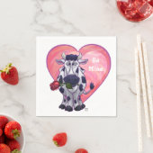Valentinstag der Kuh Serviette (Beispiel)