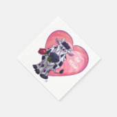 Valentinstag der Kuh Serviette (Ecke)